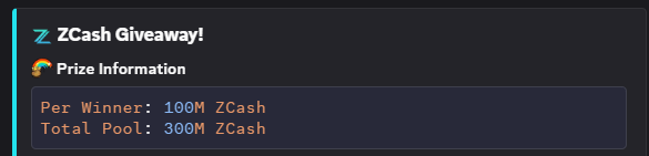 ZCash Giveaway